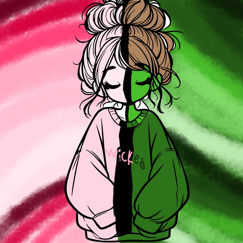 girl with baggy sweatshirt and messy bun