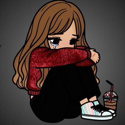 a girl  after a breakup