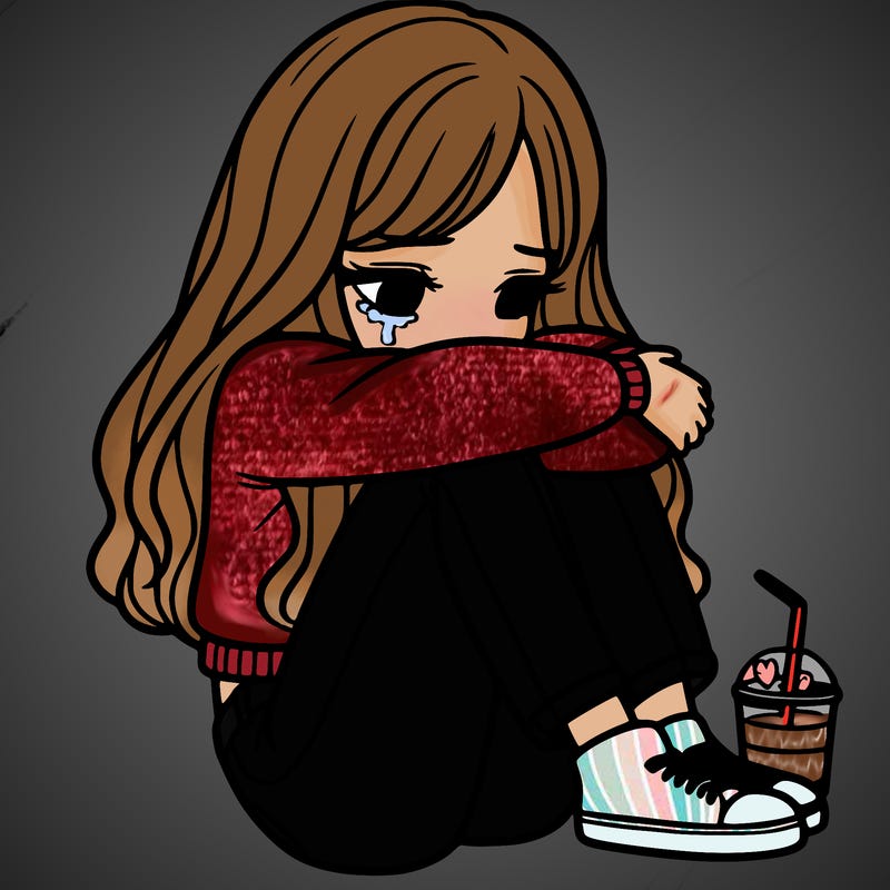 a girl  after a breakup