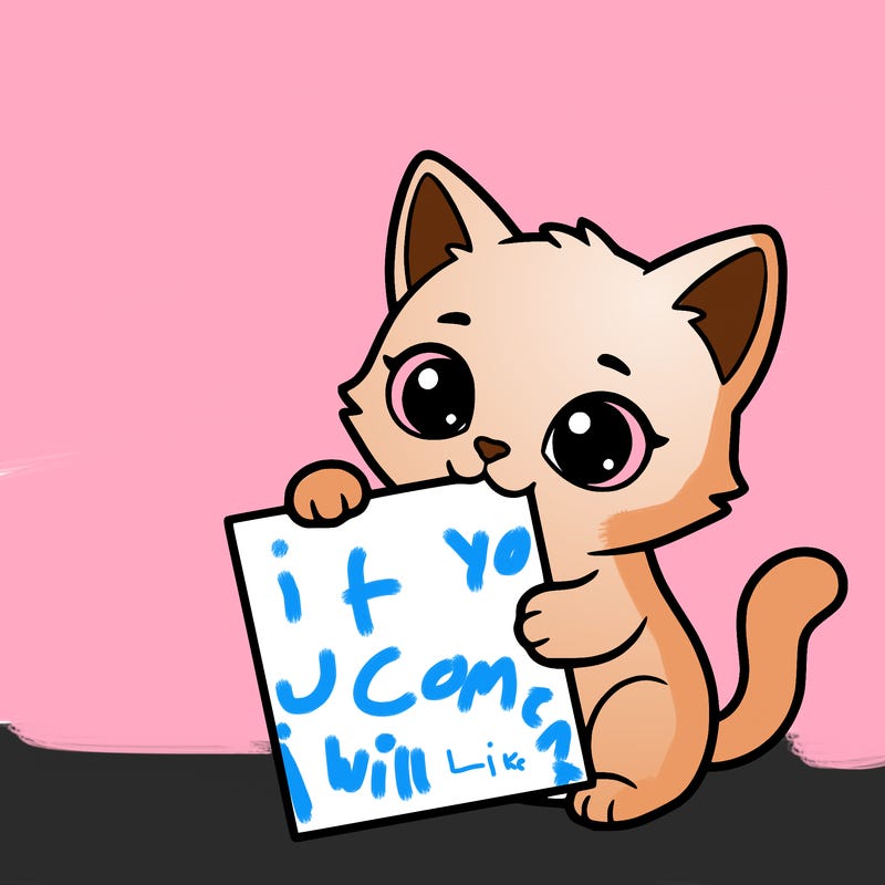 a small cat with a blank sheet of paper in its hand. the cat is sooooooo cute!