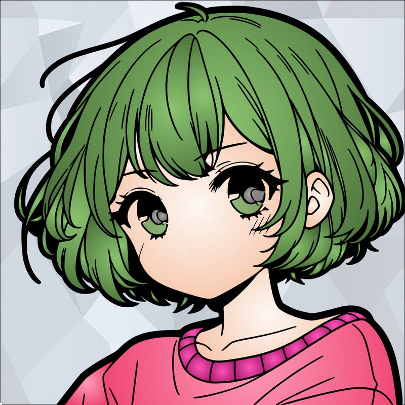 cool anime girl with short hair