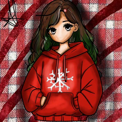 a teen girl with a oversized sweatshirt