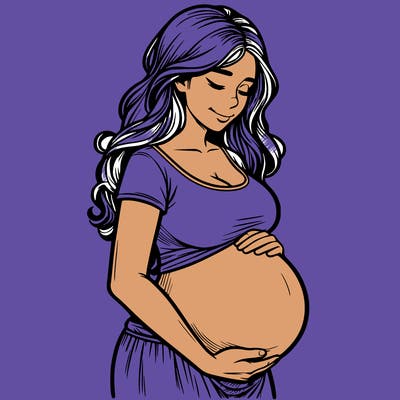 woman heavily pregnant realistic
