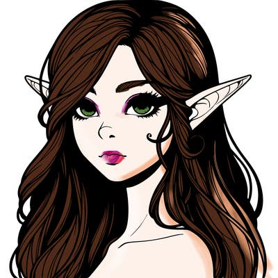 elf girl realistic dark fantasy