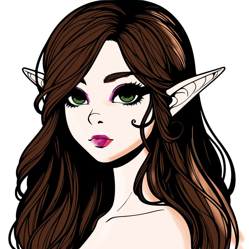 elf girl realistic dark fantasy