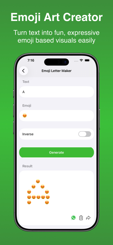 Web Scan - Dual Chat - Interface of the Emoji Letter Maker tool for creating text out of emojis.