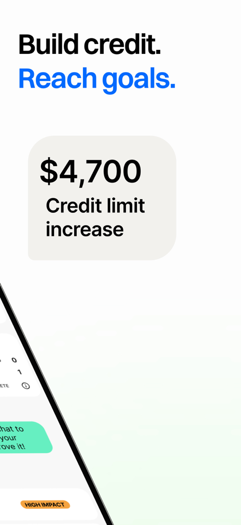 Build & Fix Credit: Dovly AI - The Dovly AI app interface highlighting a 4700 dollar credit limit increase to help users reach their goals.