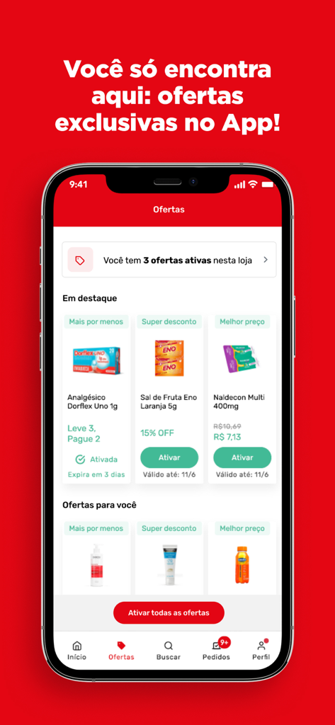 Ultra Popular: Farmácia Online - Exclusive offers and discounts on medications and wellness products in the Ultra Popular app.