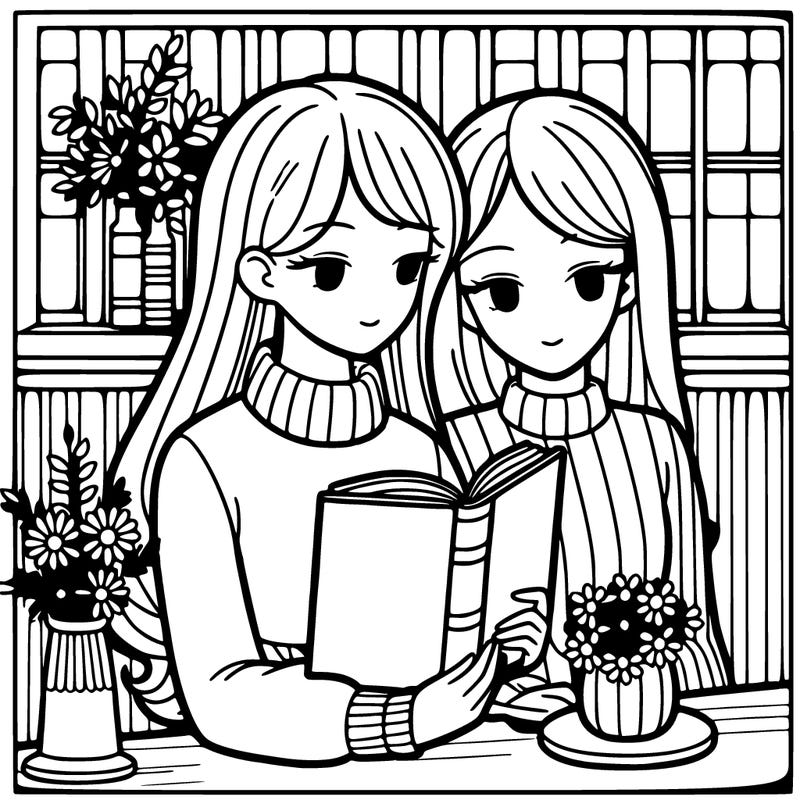 women reading book
