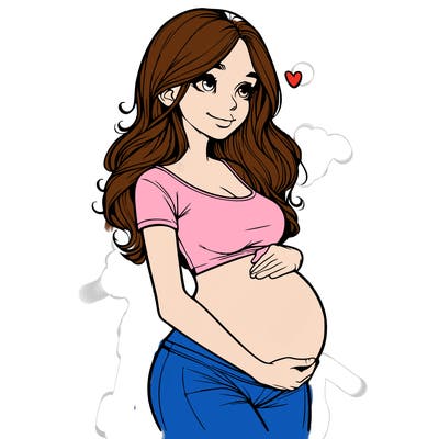 realistic pregnant girl