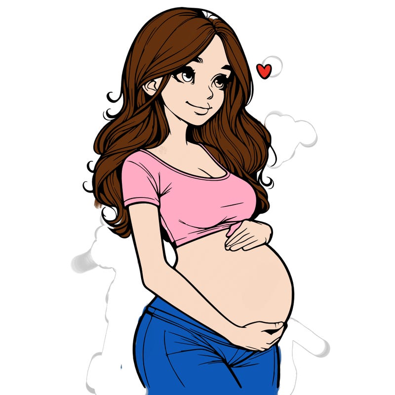 realistic pregnant girl
