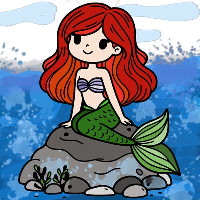 ariel on rock