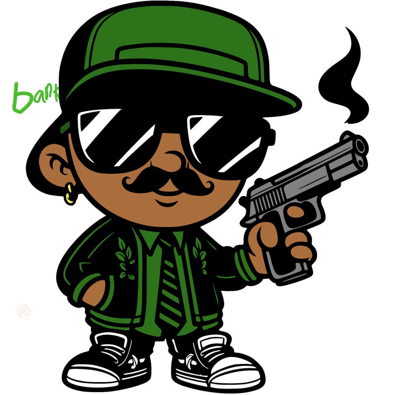 cool gangster cartoon