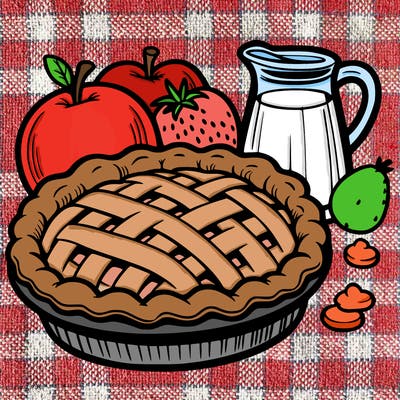 a pie of food