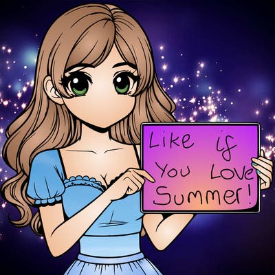 realistic pretty girl holding blank sign