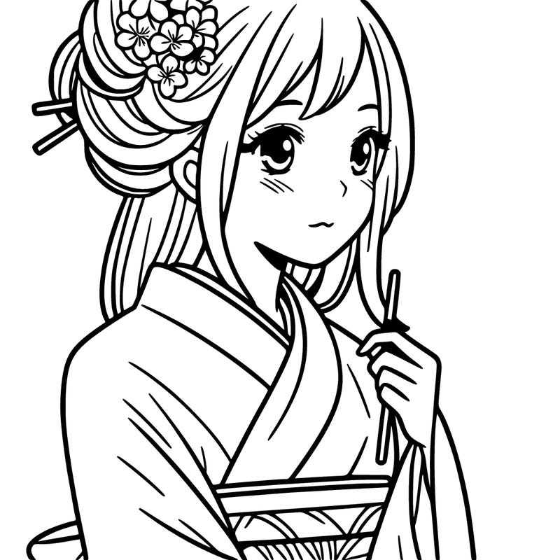 a woman wearing a kimono