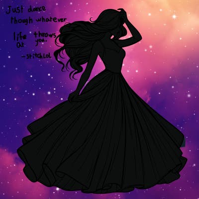 realistic woman with dress flowing in the wind