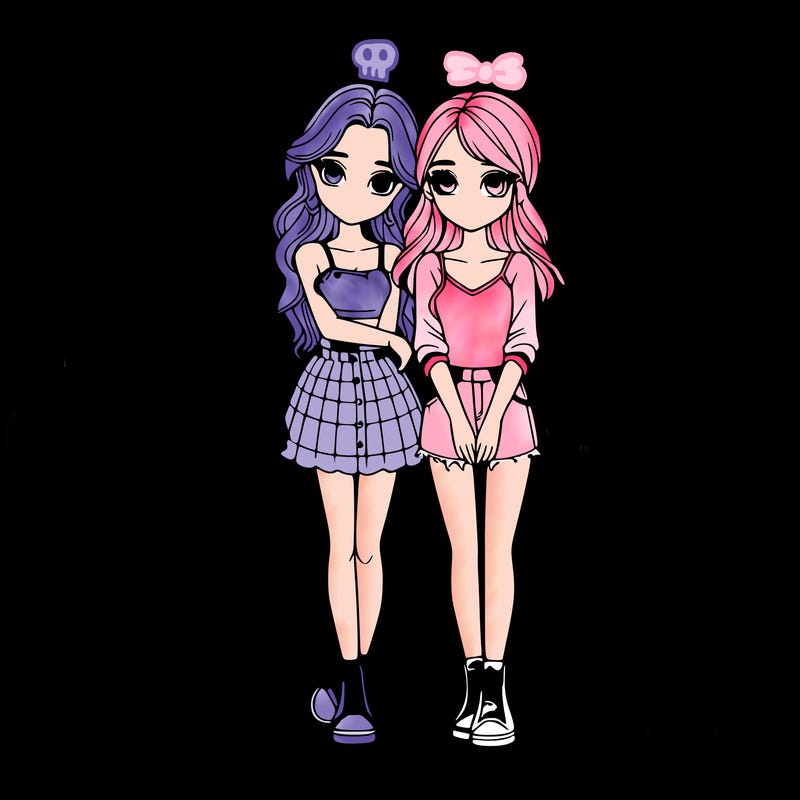 a group of girls realistic