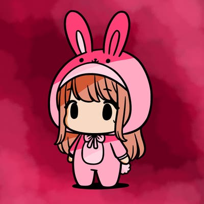 a girl in a bunny costume