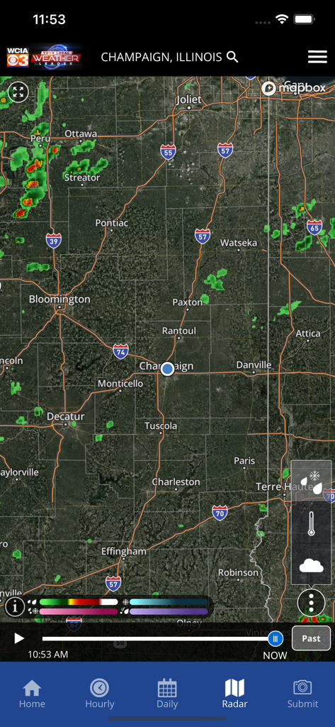 WCIA 3 Weather - Interactive weather radar map for Champaign Illinois in the WCIA 3 Weather app