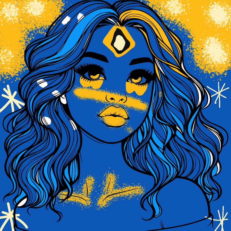 realistic girl with wavy hair and lips