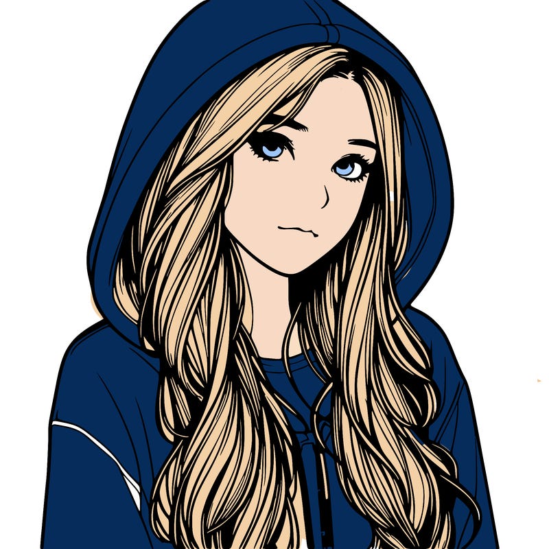 realistic girl with hoodie
