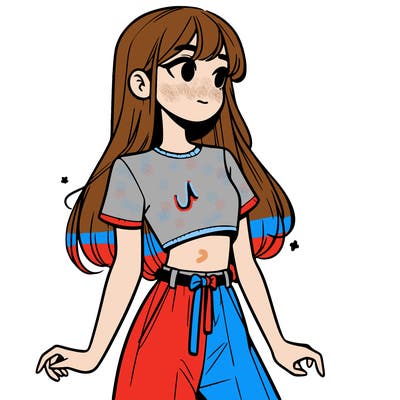 girl in a cute crop top