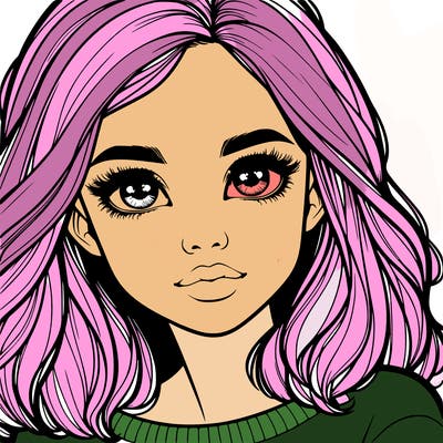 realistic girl whith cute eyes