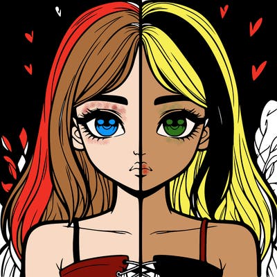 realistic girl split