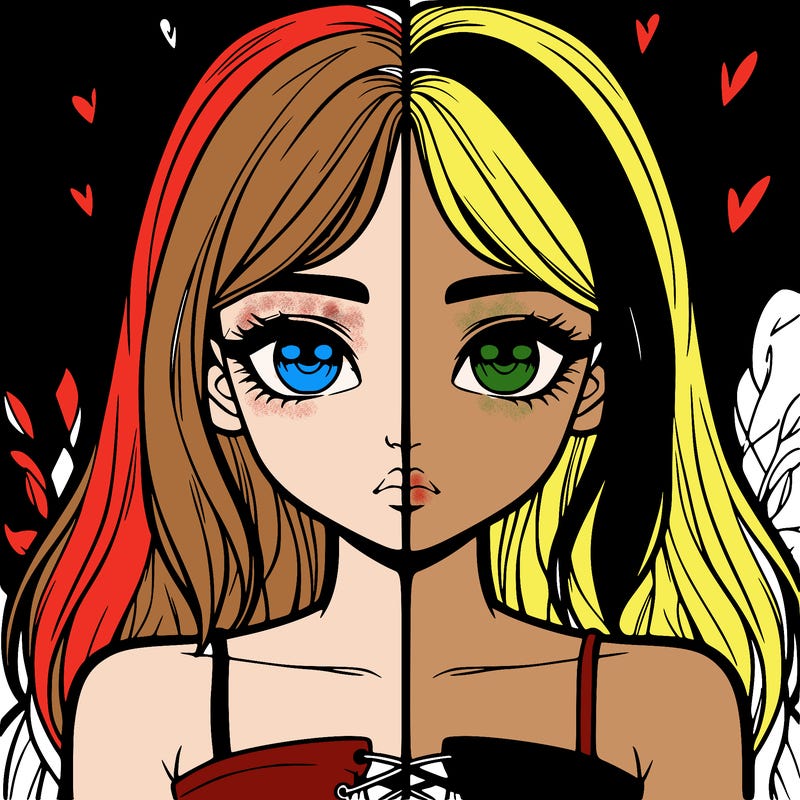 realistic girl split