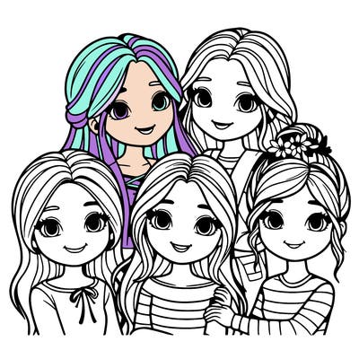 group of girl friends