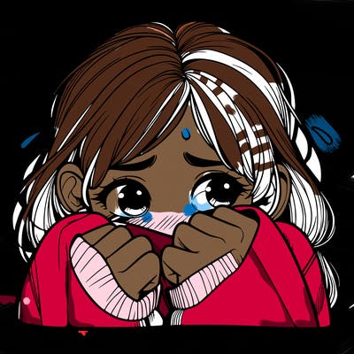 realistic girl trying to hide