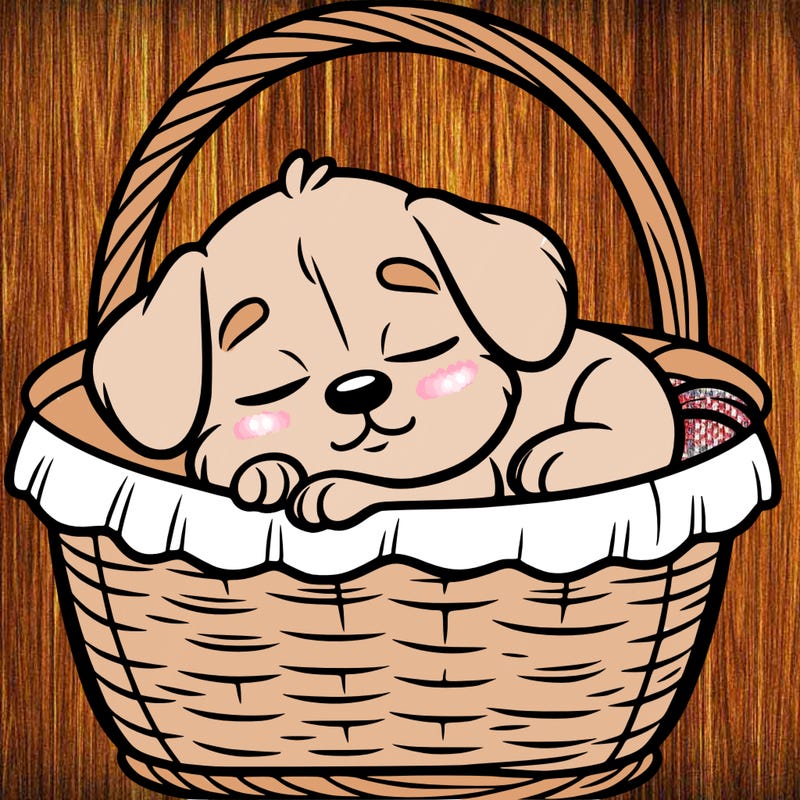 𝑜𝑛𝑒 𝑛𝑒𝑤𝑏𝑜𝑟𝑛 𝑝𝑢𝑝𝑝𝑦 𝑠𝑙𝑒𝑒𝑝𝑖𝑛𝑔 𝑖𝑛 𝑎 𝑏𝑎𝑠𝑘𝑒𝑡