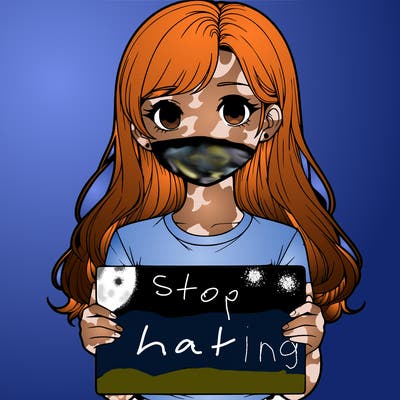 realistic girl holding a sign