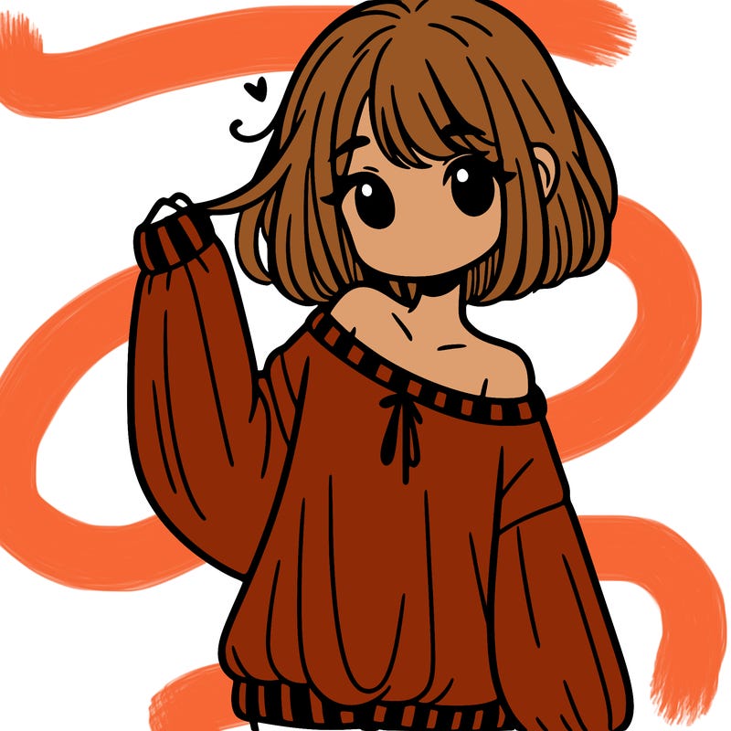 girl in baggy sweater hanging off her shoulder