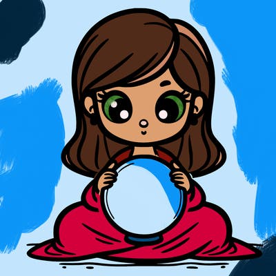 girl with a glowing orb