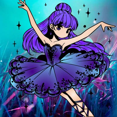 gorgeous anime ballet dancer