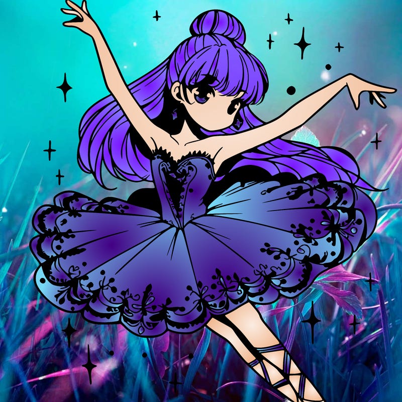 gorgeous anime ballet dancer