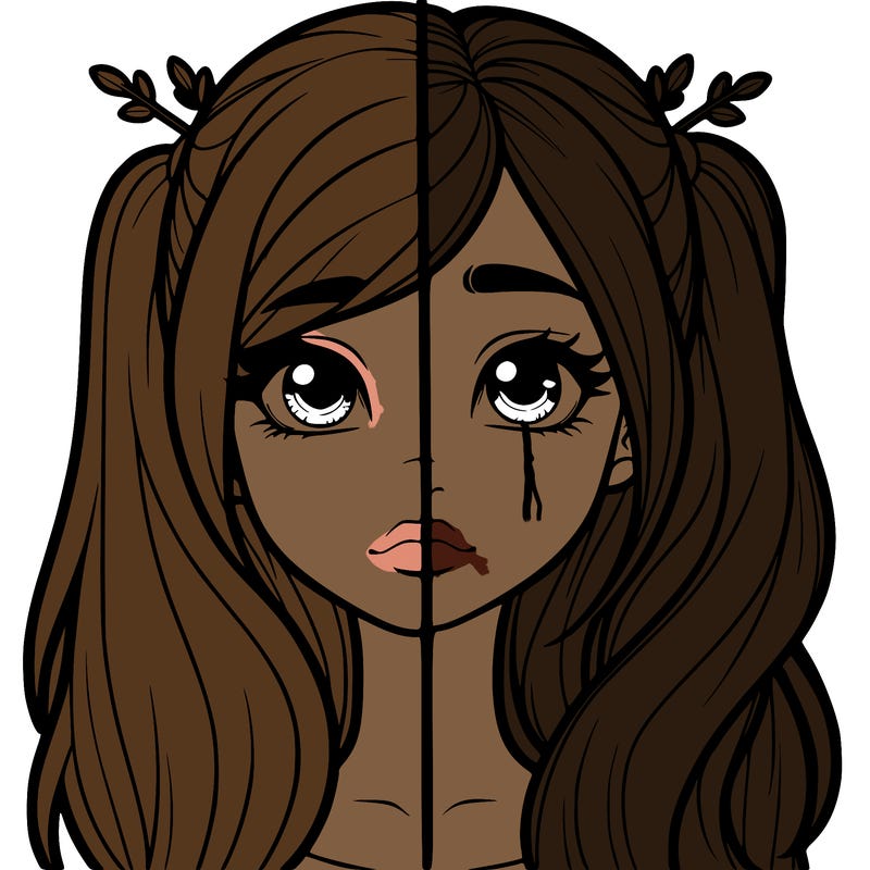realistic girl split