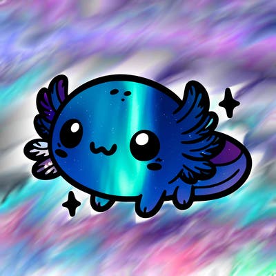 cute easy baby axolotl