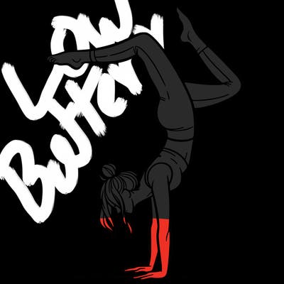 a woman doing a handstand