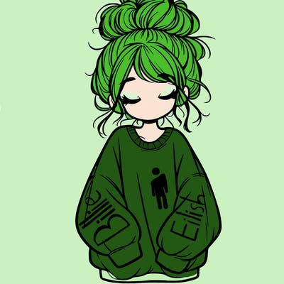 girl with baggy sweatshirt and messy bun