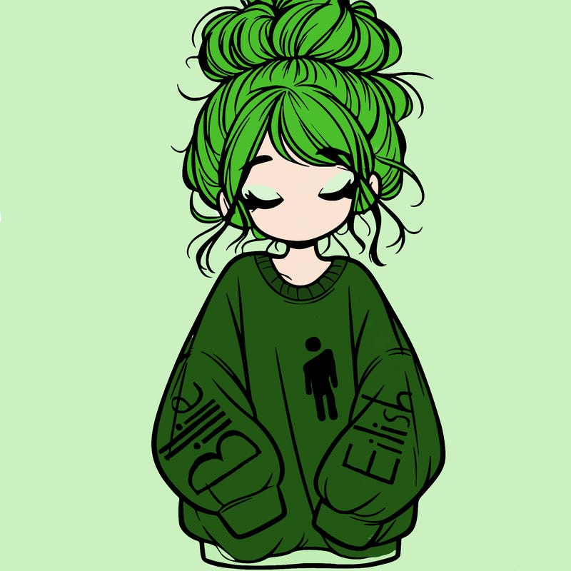 girl with baggy sweatshirt and messy bun