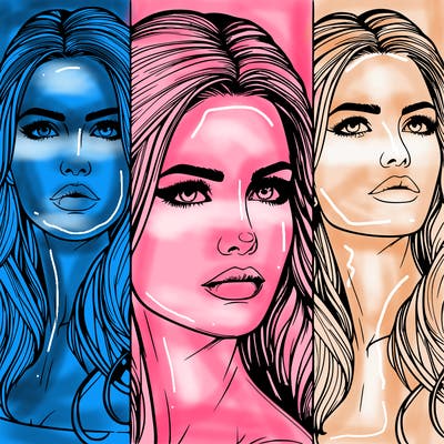 detailed realistic woman