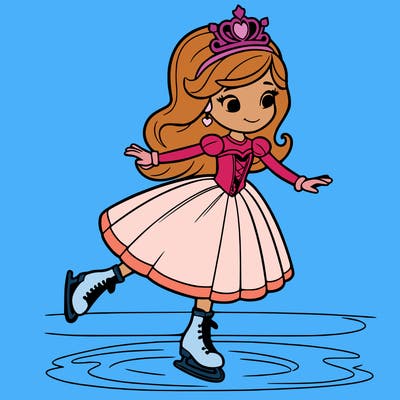 princess skating on ice