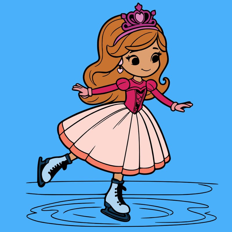 princess skating on ice