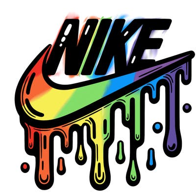 dripping nike logo