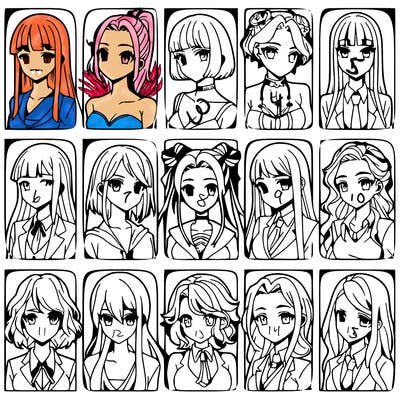 girls that look diffrent anime
