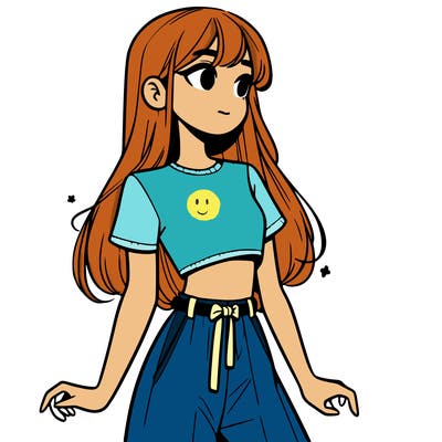 girl in a cute crop top