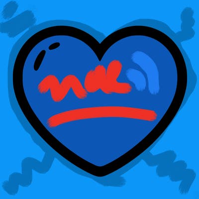a blank heart